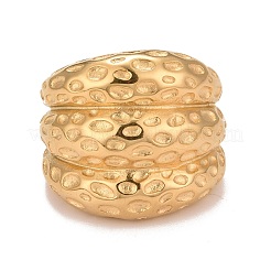 Bague épaisse texturée en acier inoxydable 304 avec placage ionique (IP) pour hommes et femmes&nbsp;RJEW-B040-08G