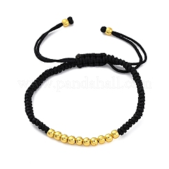 Braccialetti di perline intrecciate in cordoncino di poliestere per donna&nbsp;BJEW-L698-04G-02