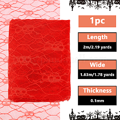 Polyester-Spitzenstoff mit Halloween-Motiv&nbsp;DIY-WH0699-75D