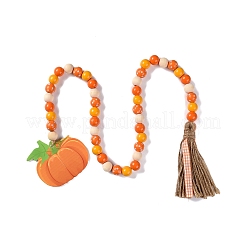 Decoraciones colgantes con cuentas de madera del tema del día de acción de gracias&nbsp;HJEW-K036-01A