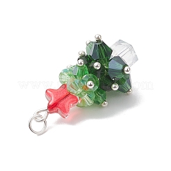 Pendentifs de verre en laiton&nbsp;PALLOY-JF04563-01