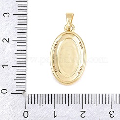 Religiöse Messinganhänger mit Mikropavé-Fassung aus klaren Zirkonia&nbsp;KK-H273-45G-03