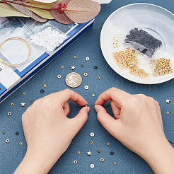 Kit fai da te per realizzare orecchini a cerchio a forma di stella&nbsp;DIY-AR0002-60