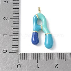 Pendentifs d'émail en laiton &nbsp;X-KK-E093-03G-A-02