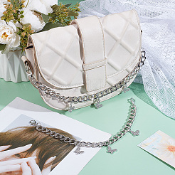 Cadenas para correas de botas con dijes de mariposa y rhinestone de aleación&nbsp;AJEW-WH20048-21P