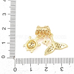 Ottone micro spianare pendenti zirconi&nbsp;KK-Z151-09G-01