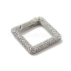 Messing Micro Pave klare Zirkonia Feder Tor Ringe&nbsp;KK-G414-04P