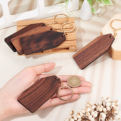 Porte-clés pendentifs en bois de noyer&nbsp;KEYC-TAC0034-06E
