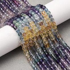 Farbverlauf natürliche bunte Fluorit Perlen Stränge&nbsp;G-NH0001-H01-01