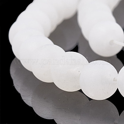 Natürliche weiße Jade perlen Stränge&nbsp;G-T106-323