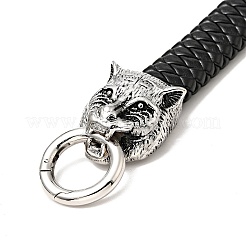 Pulsera de cordón trenzado imitación cuero pu&nbsp;BJEW-E009-08AS