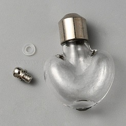 Anhänger für Fläschchen aus klarem Glas&nbsp;GLAA-WH0017-02B-05