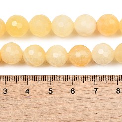 Fili di perline giada gialla naturale&nbsp;GG-NH0014-C02-10mm