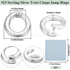 10 Stück 925 Sterling Silber Twister Verschluss&nbsp;STER-BBC0007-45A