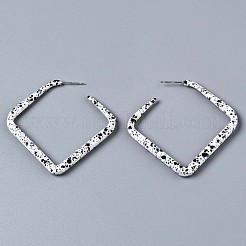Orecchini a bottone in plastica ccb verniciati a spruzzo&nbsp;EJEW-Q020-001A