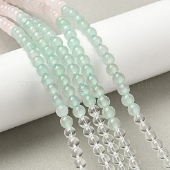 Chakra natürliche gelbe Jade & Bergkristall & grüner Aventurin & Rosenquarz & Karneol & Sodalith & Amethyst Perlenstränge&nbsp;G-NH0002-E03-4mm