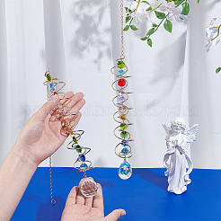 2 pendentif en verre décoratif.&nbsp;HJEW-OC00224
