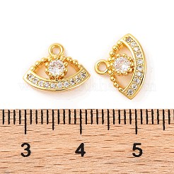 Pendentifs avec zircon cubiques à micro-pavés en laiton&nbsp;KK-U017-08B-G