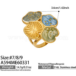 Fingerringe aus emailliertem 316L-Chirurgenstahl für Damen&nbsp;WG2740B-01