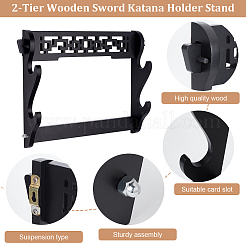 Supporto per spada katana in legno&nbsp;DIY-WH0581-83