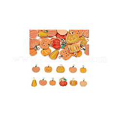 44 Stück 11 Stile Thanksgiving Day Legierung Emaille Anhänger&nbsp;ENAM-GA0001-08