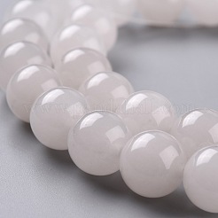 Natürliche weiße Jade Perlen&nbsp;G-G766-C-28