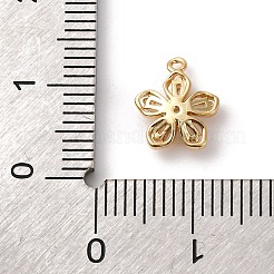 Adornos de latón micropavé de circonia cúbica&nbsp;KK-D371-04E-G