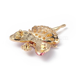 Schmetterlingstänzer-Emaille-Pin mit Strass&nbsp;JEWB-P016-01G-02