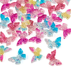 32 Stück 4 Farben Schmetterling transparente Harz Cabochons&nbsp;RESI-TA0004-44