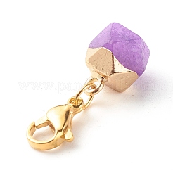 Pendentif en pierre naturelle ronde taillée en étoile décore&nbsp;HJEW-JM00587