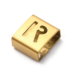Placcatura ionica (ip) 304 acciaio inossidabile quadrato charms scorrevoli&nbsp;STAS-L132-07R-G