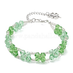 Imitation österreichischer Kristall 5301 Doppelkegel Perlenarmbänder für Frauen&nbsp;BJEW-JB12735