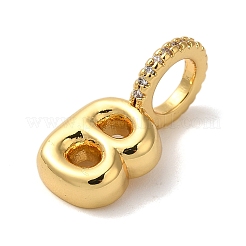 Pendentifs avec zircon cubiques à micro-pavés en laiton&nbsp;KK-K345-13B-G