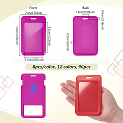 96 soporte rectangular para tarjetas de identificación de PVC de 12 colores&nbsp;DIY-WA0001-29