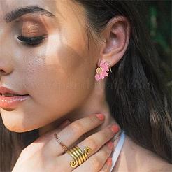 Aretes de flores vintage para mujer&nbsp;JE1095D