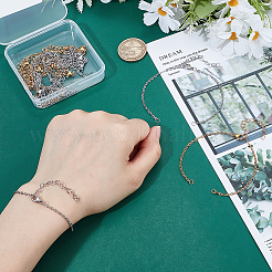 32 Stück 2 Farben 304 Edelstahl Kabelkette Armbandherstellung&nbsp;MAK-ME0001-11