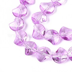 Peinture de cuisson perles de verre transparentes brins&nbsp;DGLA-N017-03A