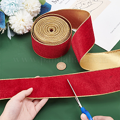 10 Yard einseitige Samtbänder&nbsp;SRIB-WH0026-10B