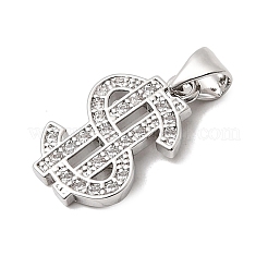 Messing micro pave klare zirkonia anhänger&nbsp;KK-F940-03P