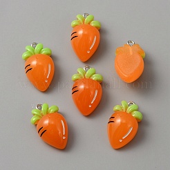 10pcs pendentifs de fruits en résine transparente&nbsp;RESI-WH0021-75D