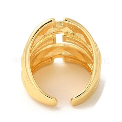 Anneaux de manchette ouverts en laiton micro pavé de zircone cubique&nbsp;RJEW-U008-49G