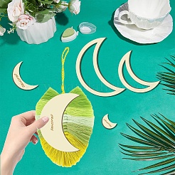 8 pièces 8 anneaux de cerceau en bois de style macramé pour la fabrication artisanale de bricolage&nbsp;DIY-WH0545-007