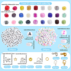 DIY-Sets zur Herstellung von Armbändern aus runden Saatperlen-Glasperlen&nbsp;DIY-SP0003-50