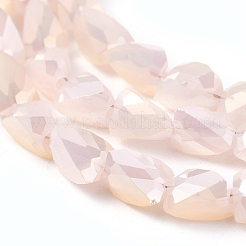 Chapelets de perles en verre opaque de couleur unie&nbsp;EGLA-G035-B-FR05
