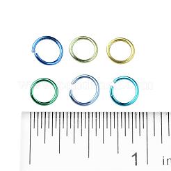 6 Farben Aluminiumdraht offene Ringe springen&nbsp;ALUM-JP0001-01A