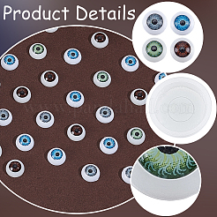 60 paio di bulbi oculari di plastica per bambole artigianali in 4 colori&nbsp;DIY-GF0013-10