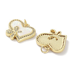 Pendentifs en laiton zircon cubique transparent&nbsp;KK-L213-018G-02