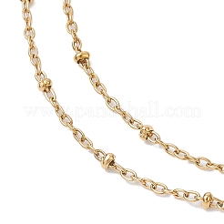 Colliers chapelet avec pendentif croix vierge en acier inoxydable 304&nbsp;NJEW-JN05415