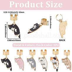 6 colgante de estetoscopio de aleación esmaltada de 6 colores con adornos&nbsp;HJEW-SP0001-37