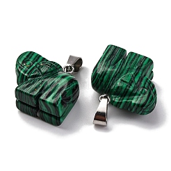 Ciondoli malachite sintetici&nbsp;G-B127-05P-01